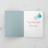 Weihnachtsvögel auf einer Zweigniederlassung Karte (Innenseite)