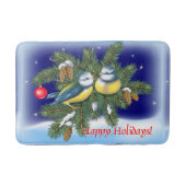 Weihnachtsvögel Badematte (Vorderseite)