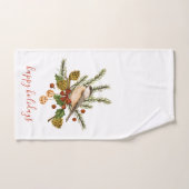 Weihnachtsvögel Badhandtuch Set (Handtuch)