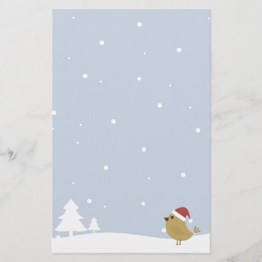 Weihnachtsvogel Briefpapier (Vorderseite)