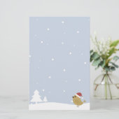 Weihnachtsvogel Briefpapier (Stehend Vorderseite)