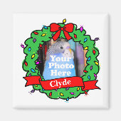 Weihnachtsvogel-Foto-Kranz Magnet (Vorne)