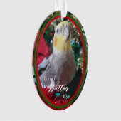 Weihnachtsvogel für Pet Acrylic individuell anpass Ornament (Vorderseite)