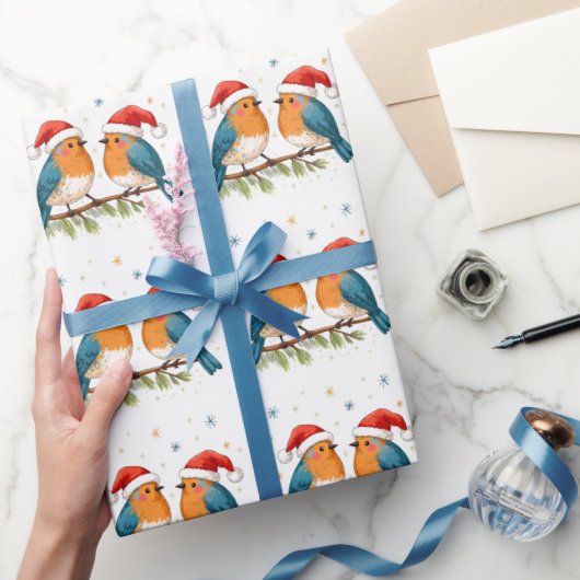 Weihnachtsvögel Geschenkpapier (Schenken)