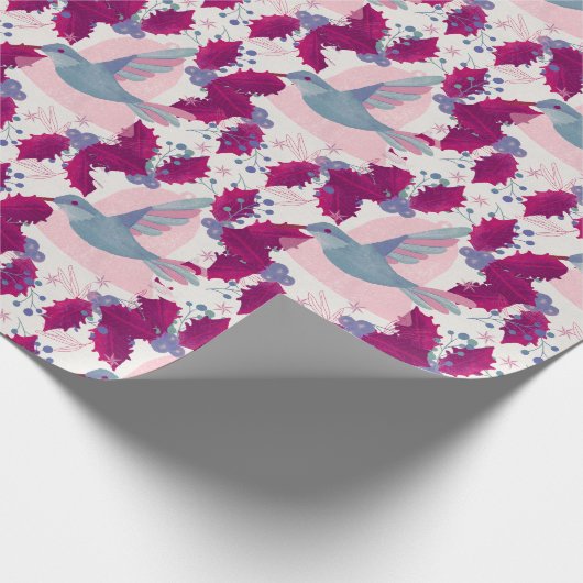 Weihnachtsvögel Geschenkpapier (Ecke)