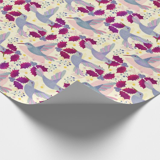 Weihnachtsvögel Geschenkpapier (Ecke)