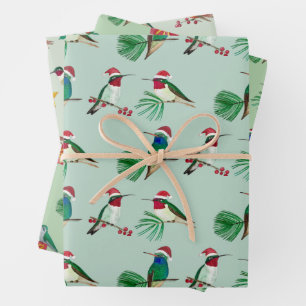 Weihnachtsvögel Geschenkpapier Set