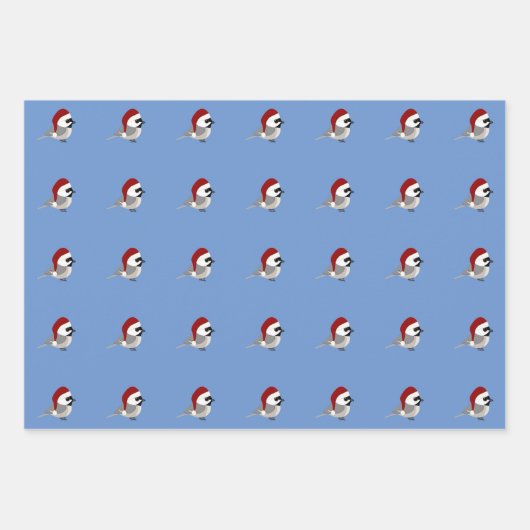 Weihnachtsvögel Geschenkpapier Set (Vorderseite 2)