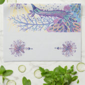 Weihnachtsvögel Geschirrtuch (Gefaltet)