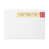 Weihnachtsvogel-Haus-Verpackung um Aufkleber (Rückseite)