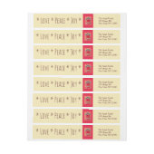 Weihnachtsvogel-Haus-Verpackung um Aufkleber (Bogen)