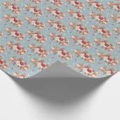 Weihnachtsvögel im Hintergrund Geschenkpapier (Ecke)