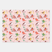 Weihnachtsvögel im Winter Geschenkpapier Set (Vorderseite 2)