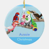 Weihnachtsvögel in Australien Keramikornament (Hinten)