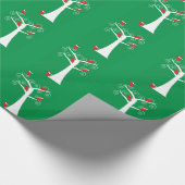 Weihnachtsvögel in einem Baum Geschenkpapier (Ecke)