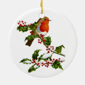Weihnachtsvogel-Keramik-Verzierung Keramik Ornament (Hinten)