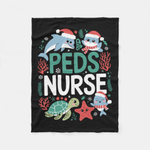 Weihnachtsvögel Krankenschwestern und Krankenpfleg Fleecedecke