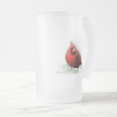 Weihnachtsvogel Mattglas Bierglas (VorderseiteRechts)