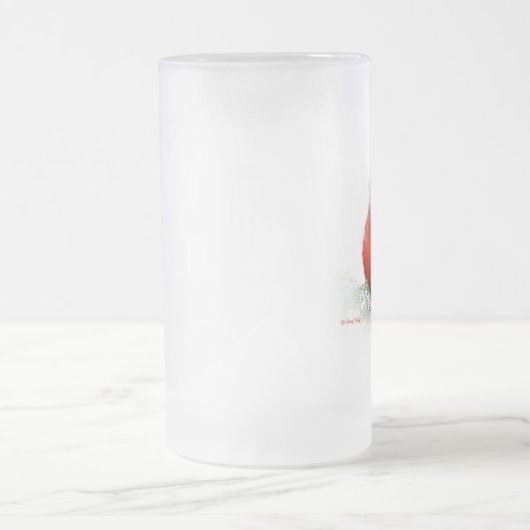 Weihnachtsvogel Mattglas Bierglas (Mittel)