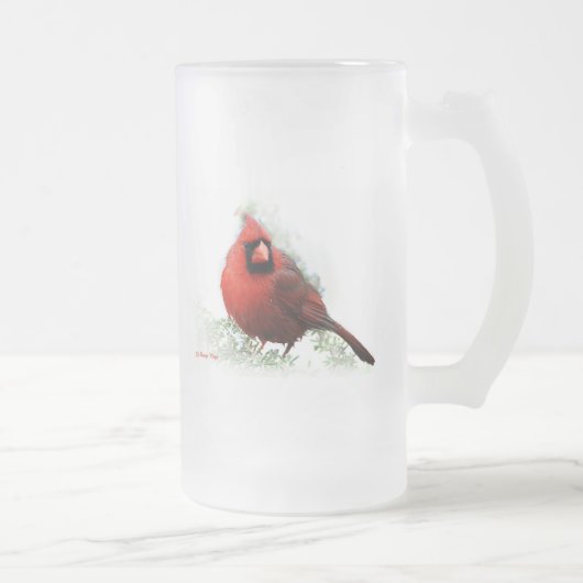 Weihnachtsvogel Mattglas Bierglas (Rechts)