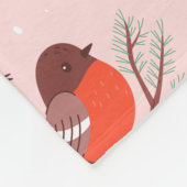 Weihnachtsvögel Personalisiert Fleecedecke (Ecke)