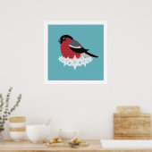 Weihnachtsvogel Poster (Küche)