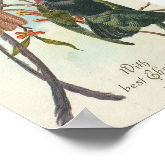 Weihnachtsvögel Poster (Ecke)