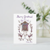 Weihnachtsvögel Postkarte (Stehend Vorderseite)