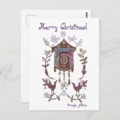 Weihnachtsvögel Postkarte (Vorne/Hinten)