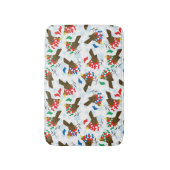 Weihnachtsvogel Santa Badematte (Vorderseite Vertikal)