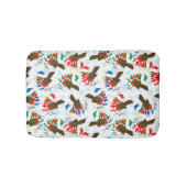 Weihnachtsvogel Santa Badematte (Vorderseite)
