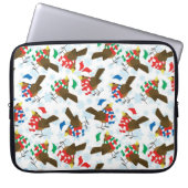 Weihnachtsvogel Santa Laptopschutzhülle (Vorderseite)