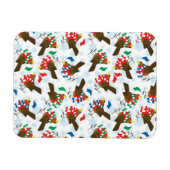 Weihnachtsvogel Santa Magnet (Horizontal)