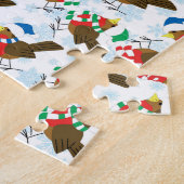 Weihnachtsvogel Santa Puzzle (Seite)