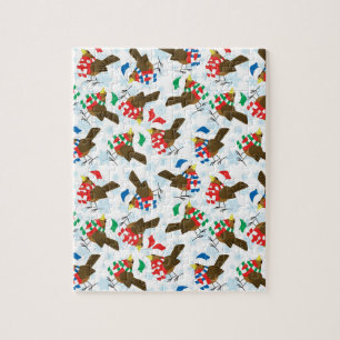 Weihnachtsvogel Santa Puzzle