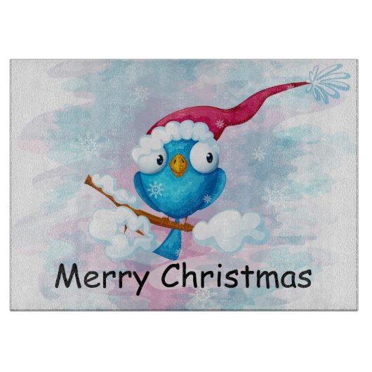 Weihnachtsvogel Schneidebrett (Vorderseite)