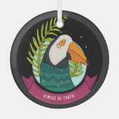 Weihnachtsvögel sind immer froh ornament aus glas (Vorderseite)