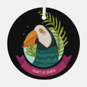 Weihnachtsvögel sind immer froh ornament aus glas (Rückseite)