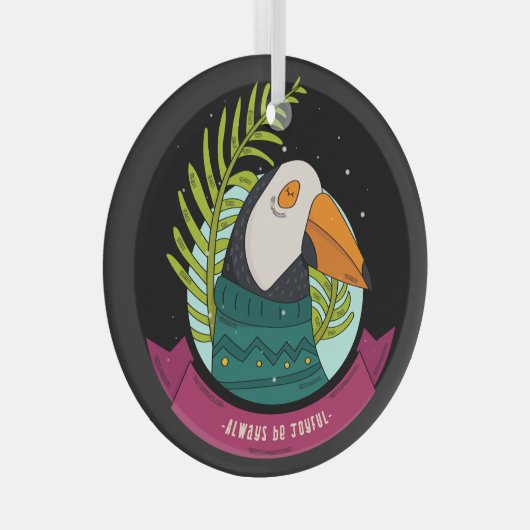 Weihnachtsvögel sind immer froh ornament aus glas (Vorderseite Rechts)