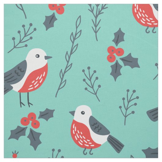 Weihnachtsvögel und -schneidemuster stoff (Muster)