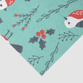 Weihnachtsvögel und Winter-Foliage Seidenpapier (Detail)