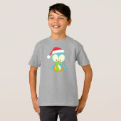 Weihnachtsvogel, Vogel mit Hut, Vogel mit Scarf T-Shirt (Vorne ganz)