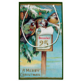Weihnachtsvögel Weihnachtsfeier Tasche Kleine Geschenktüte (Rückseite)