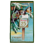 Weihnachtsvögel Weihnachtsfeier Tasche Kleine Geschenktüte (Vorderseite)