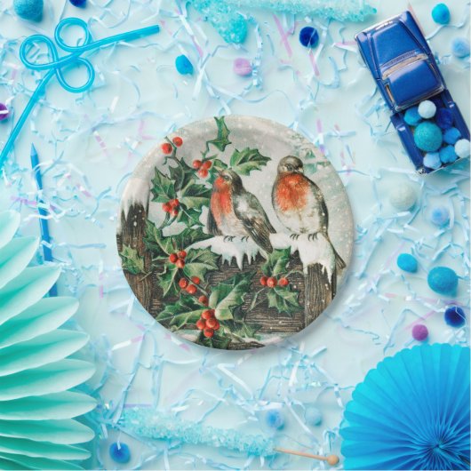 Weihnachtsvögel Weihnachtsfeiertage Teller (Party)