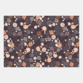 Weihnachtsvögel, Ziergegenstände, Kiefernfüße, Blu Geschenkpapier Set (Vorderseite 2)