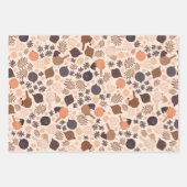 Weihnachtsvögel, Ziergegenstände, Kiefernfüße, Blu Geschenkpapier Set (Vorderseite)