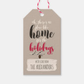 Weihnachtsvögel "Zuhause für den Urlaub" Persönlic Geschenkanhänger (Vorderseite)