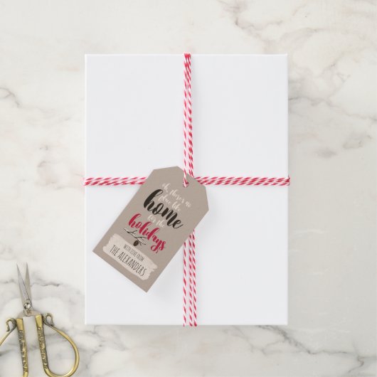 Weihnachtsvögel "Zuhause für den Urlaub" Persönlic Geschenkanhänger (Mit Garn)