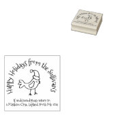 Weihnachtsvogelferien Rücksendeadresse Briefmarke Gummistempel (Stempel)